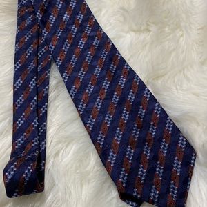 Perry Ellis portfolio mens tie. Blue with multi color blue and red